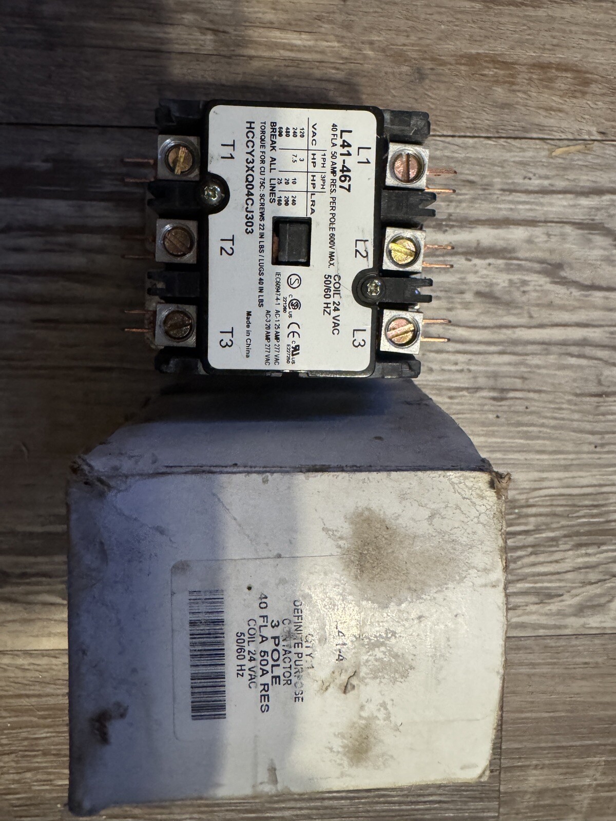 Definite Purpose Contactor 40A 3 Pole 120V A/C CONTACTOR coil New In Box