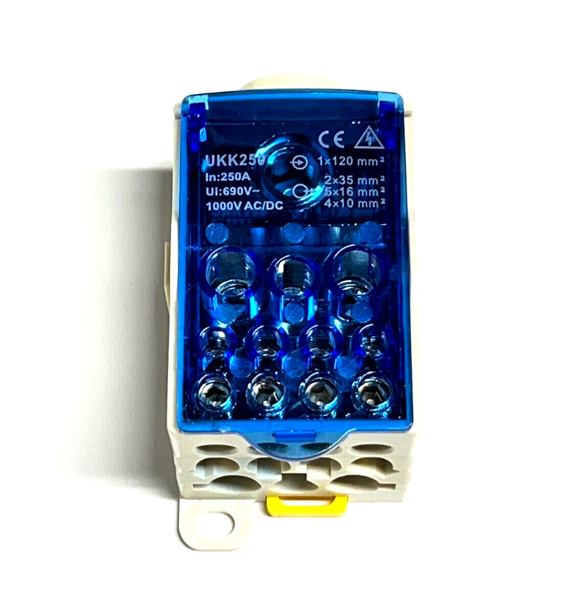 Pack of 3, UKK250 250A DIN Rail Power Junction Distribution Box 250 AMP