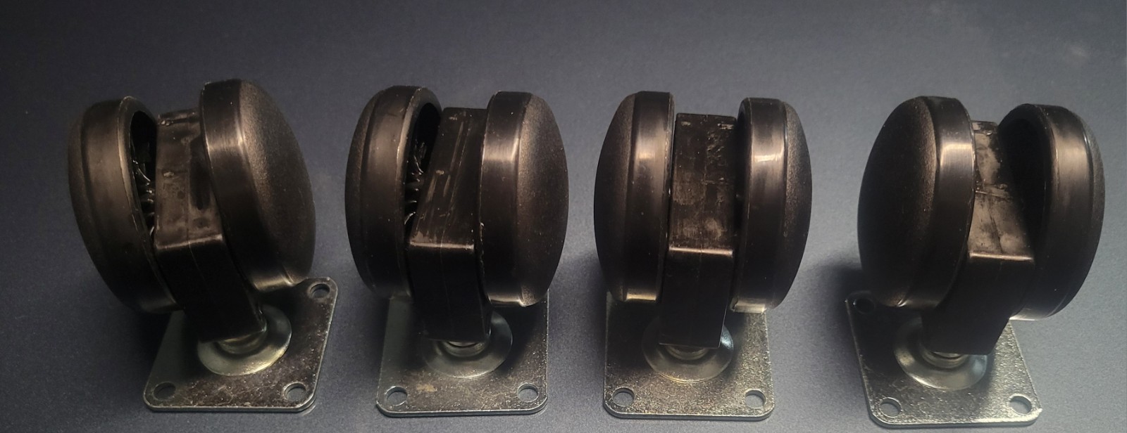 4PCS Office Chair 2.5″ Casters Heavy Duty Rubber Swivel Wheels Replacement