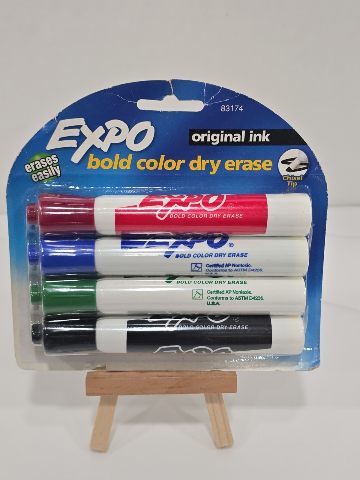 Vtg NOS 2005 Expo Bold Color Dry Erase Sanford Markers Chisel Tip 4ct #83174 NEW