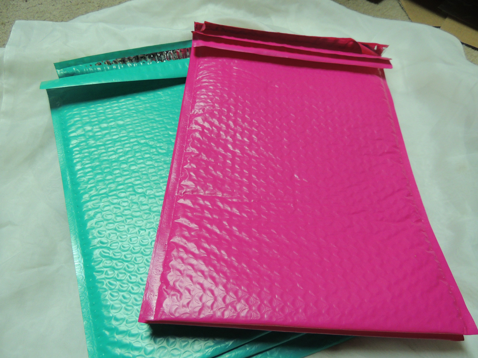 30 Hot Pink and Teal 10.5 X 15.25 Poly Bubble Mailers, Shipping Padded Mailer #5