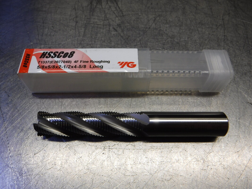 YG HSSC08 5/8″ 4 Flute HSS Roughing Endmill 5/8″ Shank 71337(E2077040) (LOC444)