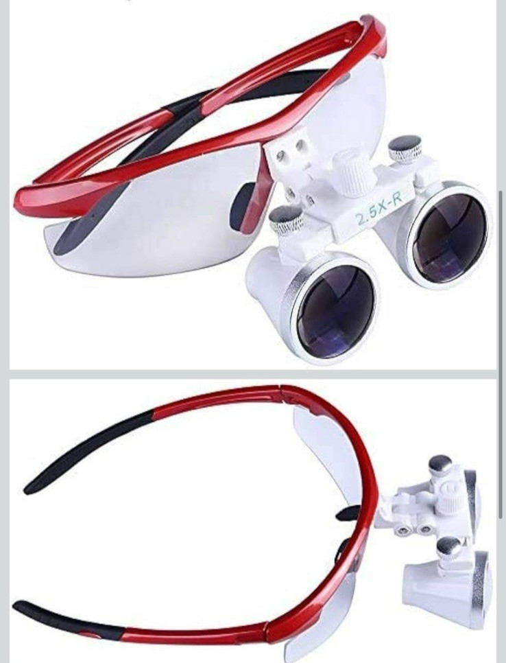 Magnifying Loupe with LED Headlight and Power Supply for Dentistry Jewelry