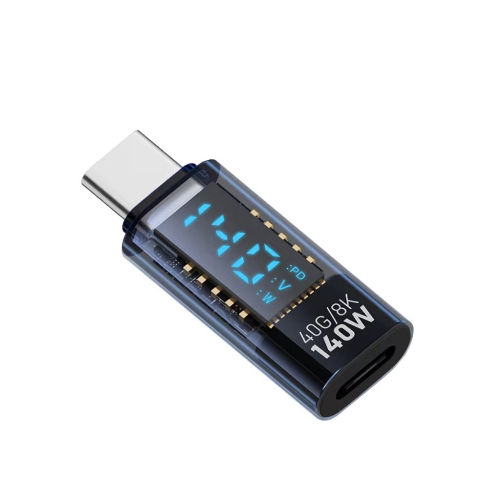 USB C Adapter LED Wattage Display 140W 40Gbps 8K USB C Extension PD3.1 Type7733