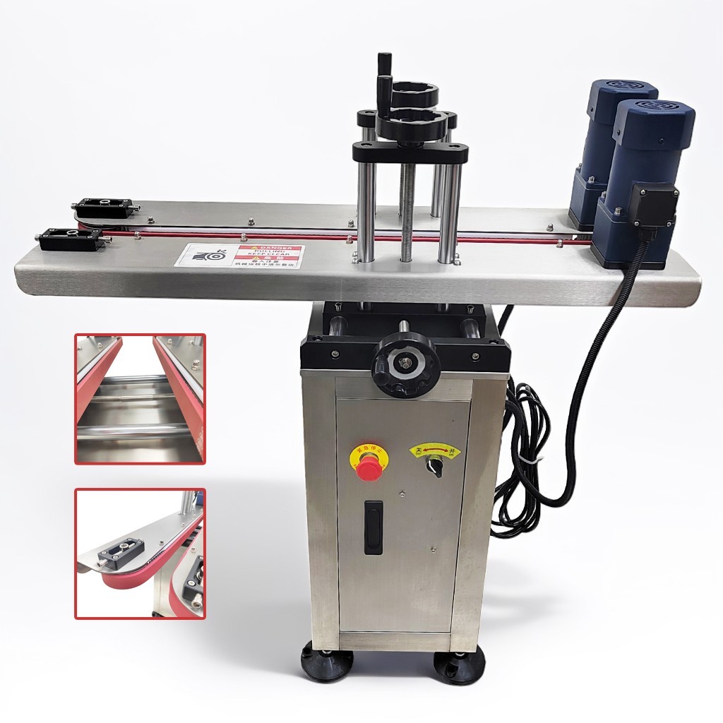 Bottomless Gap Transfer Conveyor Hugger Belt 30.7″-33.8″ Workbench Height 220V