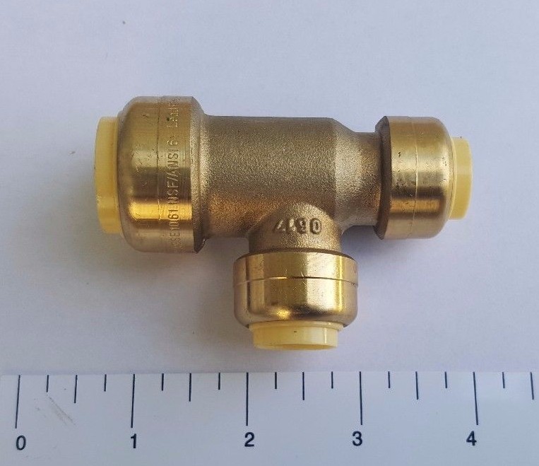 5 Pcs. 3/4″ x 1/2″ x 1/2″ Push Fit Reducing Tee, 3/4 x 1/2 x 1/2 Push Fit Tee
