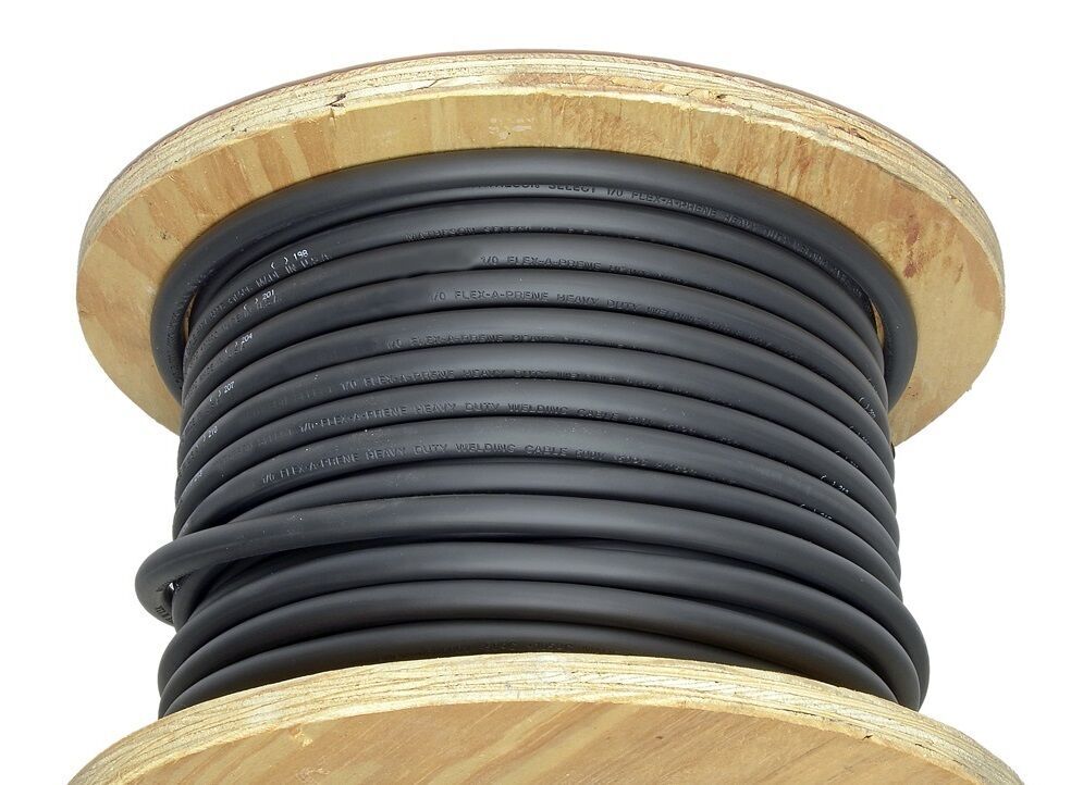 1/0 AWG Copper Welding Cable (260 Amp Rated) 600V Lengths 25 Feet to 1000 Feet