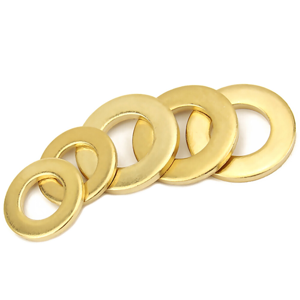 3mm 4mm 5mm Form A Washers Flat Solid Brass Solid GB97 Metric Thickness 0.4-2mm