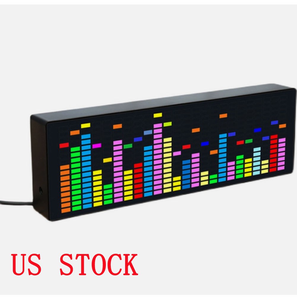 US RGB Audio Level Indicator Stereo Music Spectrum LED Light Amplifier VU Meter