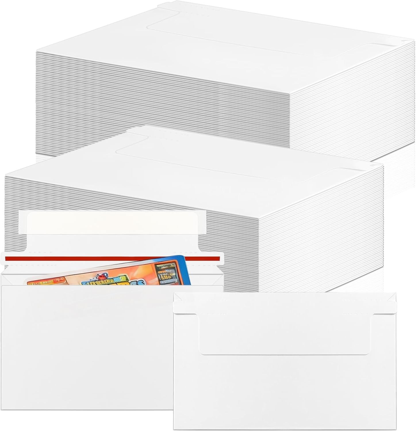 110-Pack Card Shipping Envelopes – 7 x 4.35 Inches Trading Cards Self-Adhesiv…