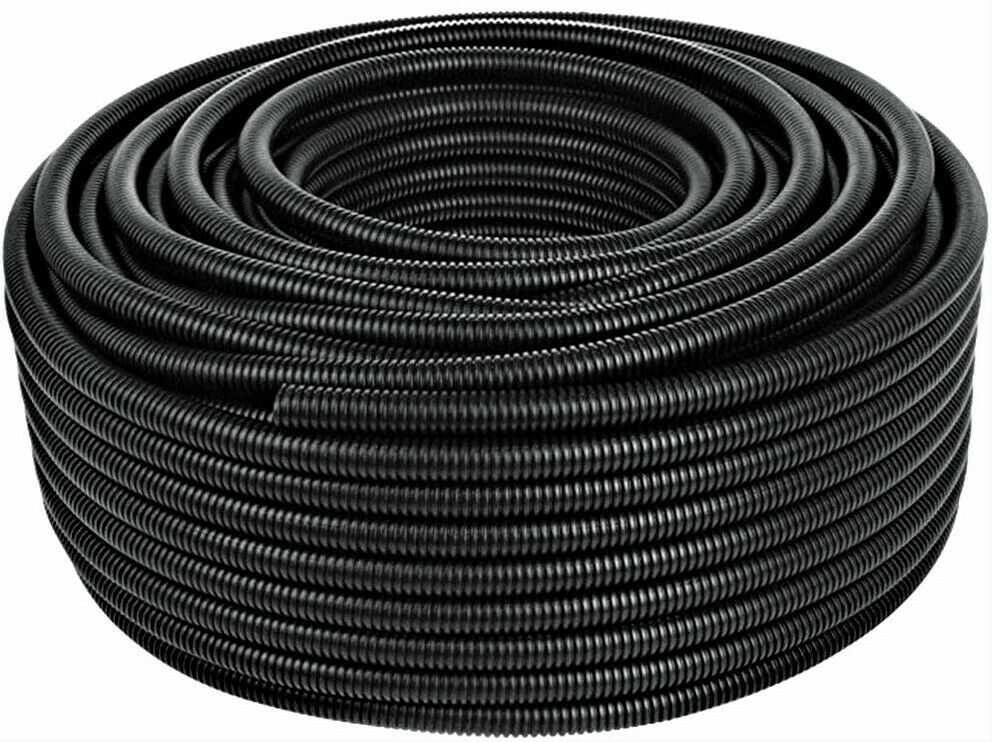 American Terminal 100 Feet Black 3/4″ Split Wire Loom Conduit Polyethylene Tubin