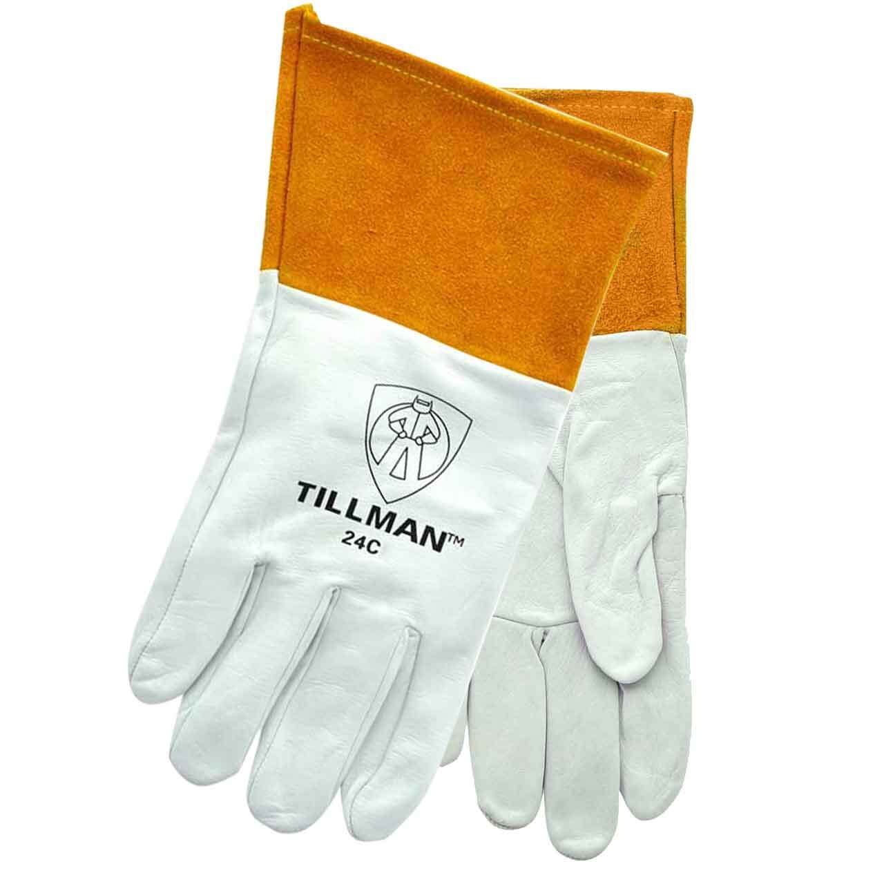 Tillman 24C Top Grain Kidskin 4″ Cuff TIG Welding Gloves Medium