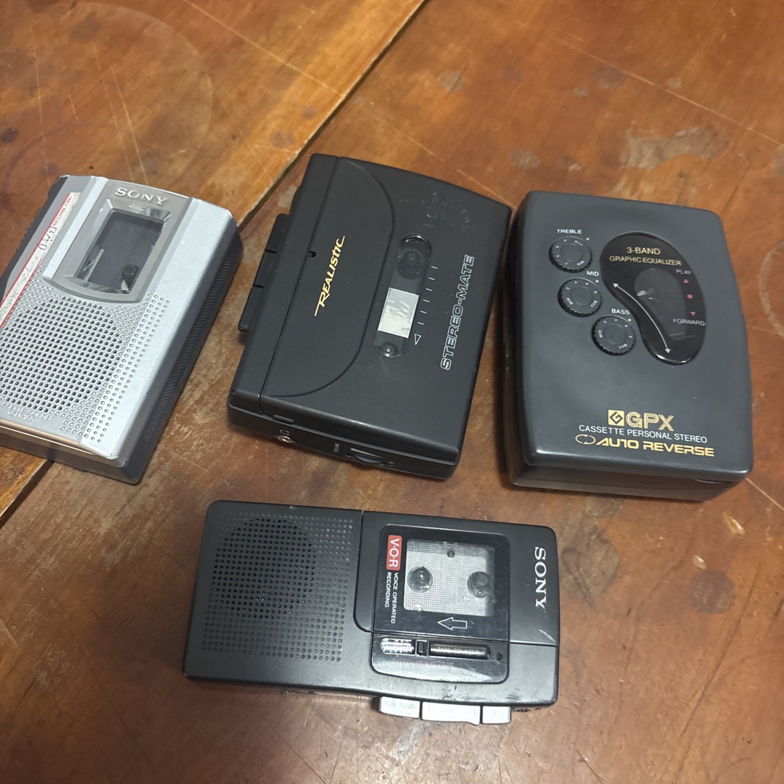 4 Cassette Recorders Sony TCM-150 , Realistic, GPX, etc..