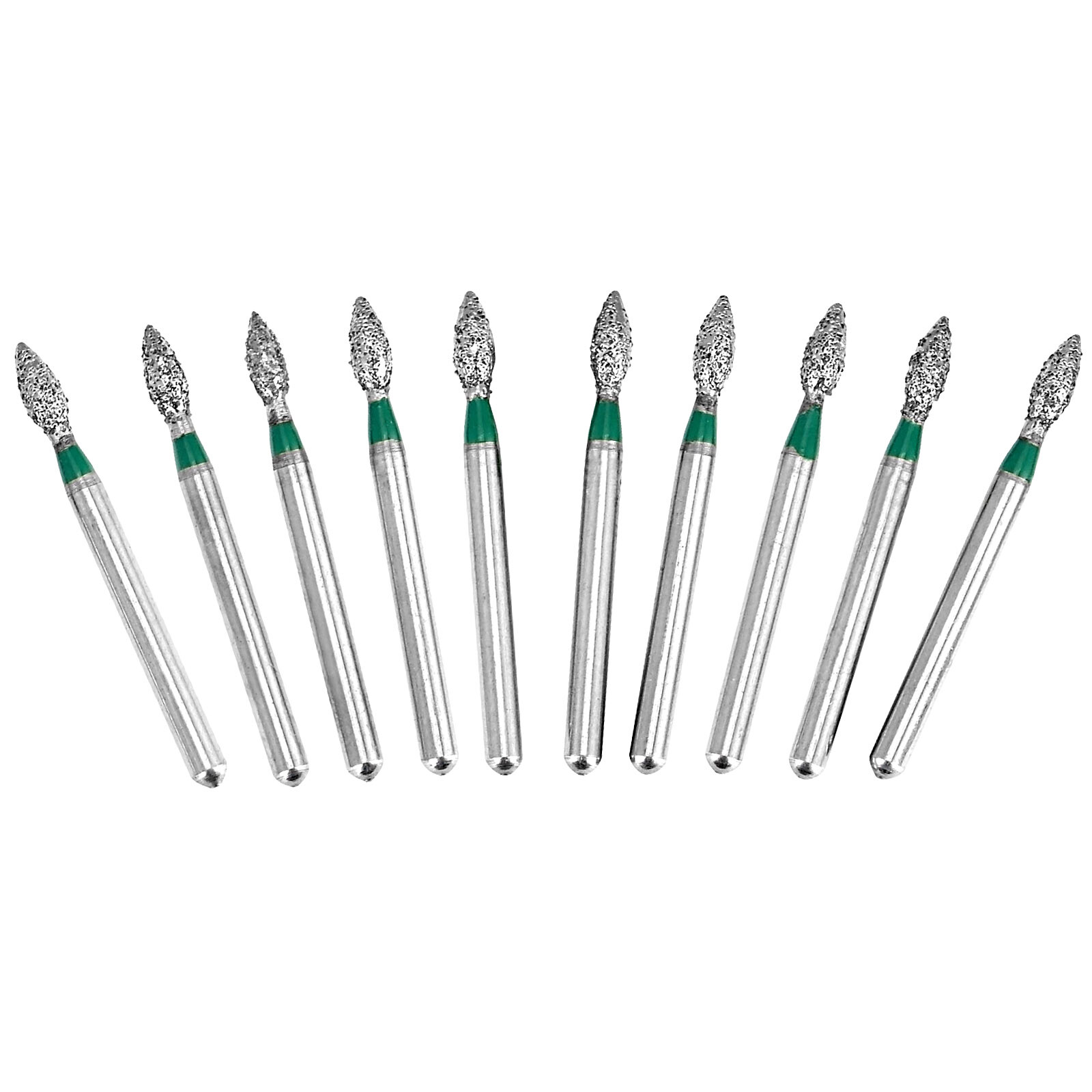 10pcs Dental Diamond Burs Medium/Coarse/Fine FG 1.6mm for High Speed Handpiece