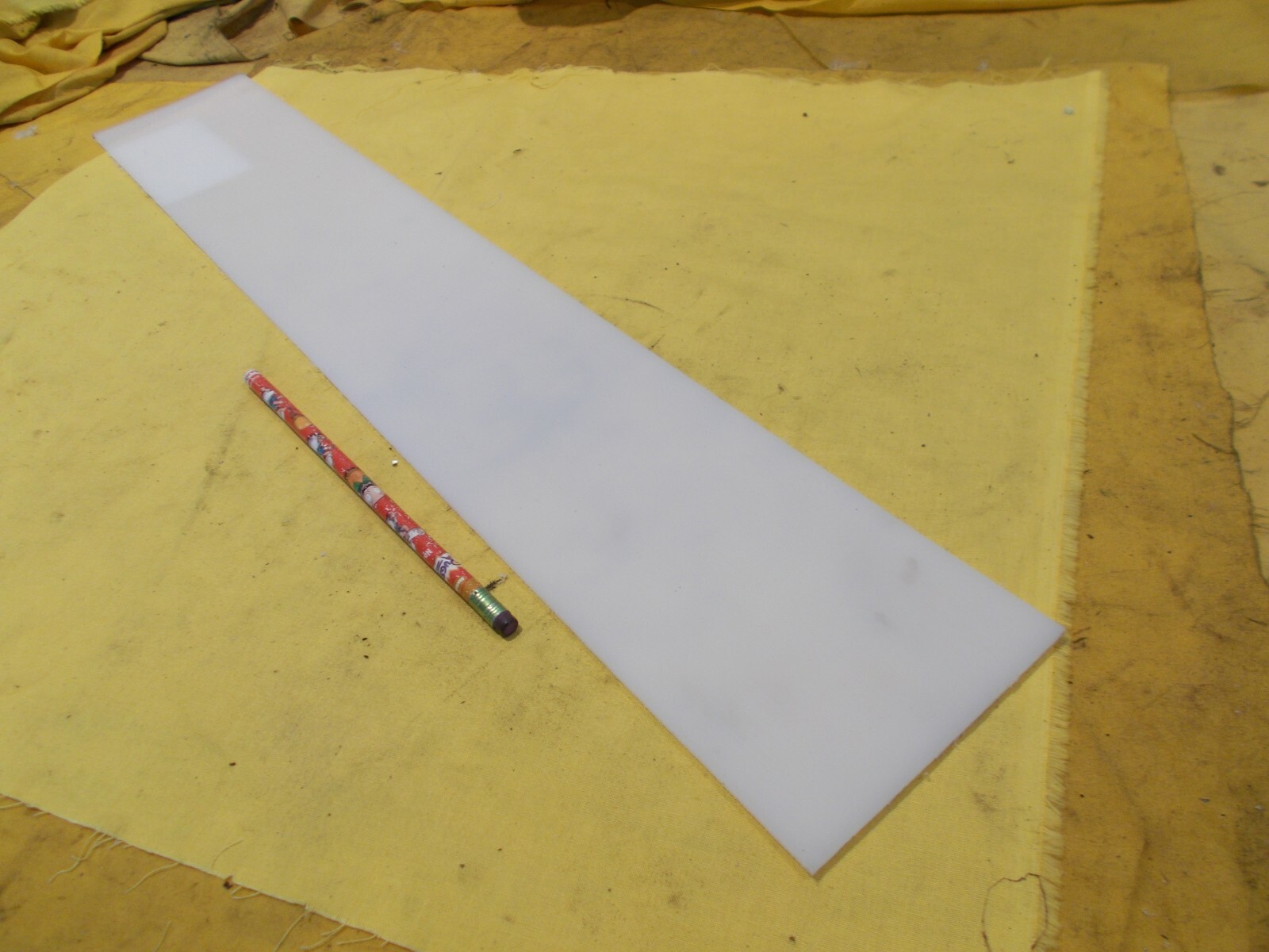 NATURAL UHMW BAR machinable plastic flat sheet stock 1/8″ x 4″ x 24″ TIVAR 1000