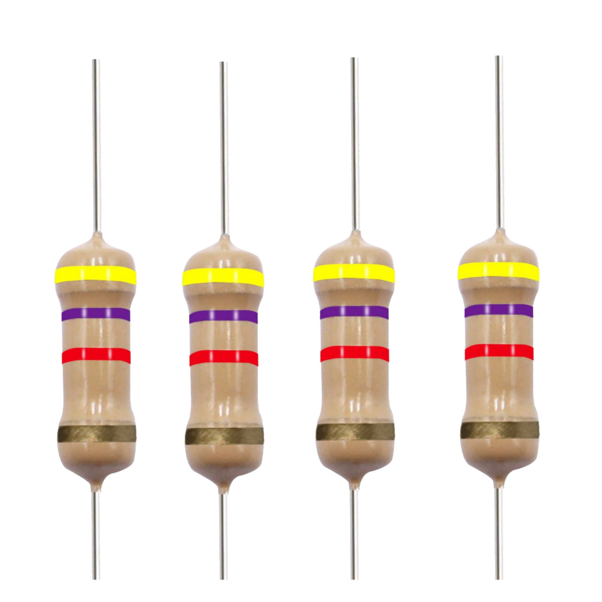 10 Pack~100PACK 4.7K Ohm Ω 5% Tolerance 1/2W 0.5 Watt Carbon Film Resistor