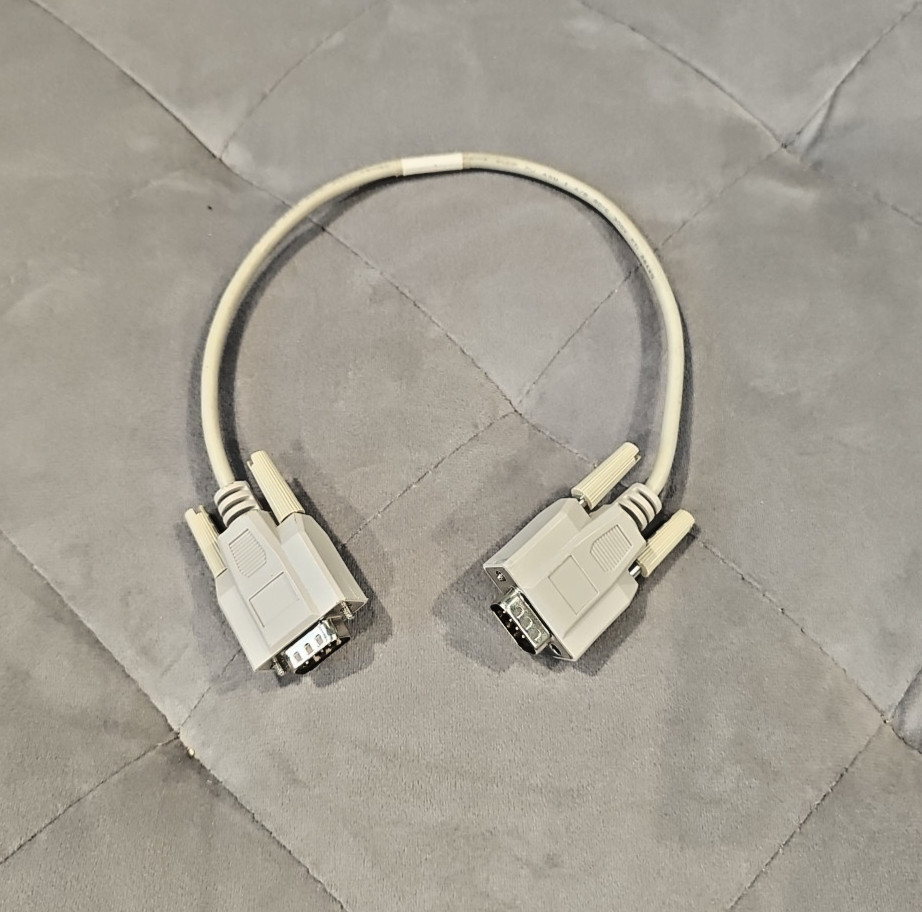 16 inch Null Modem Cable DB9 RS-232 Male/Male 8 Conductor – Campbell Scientific