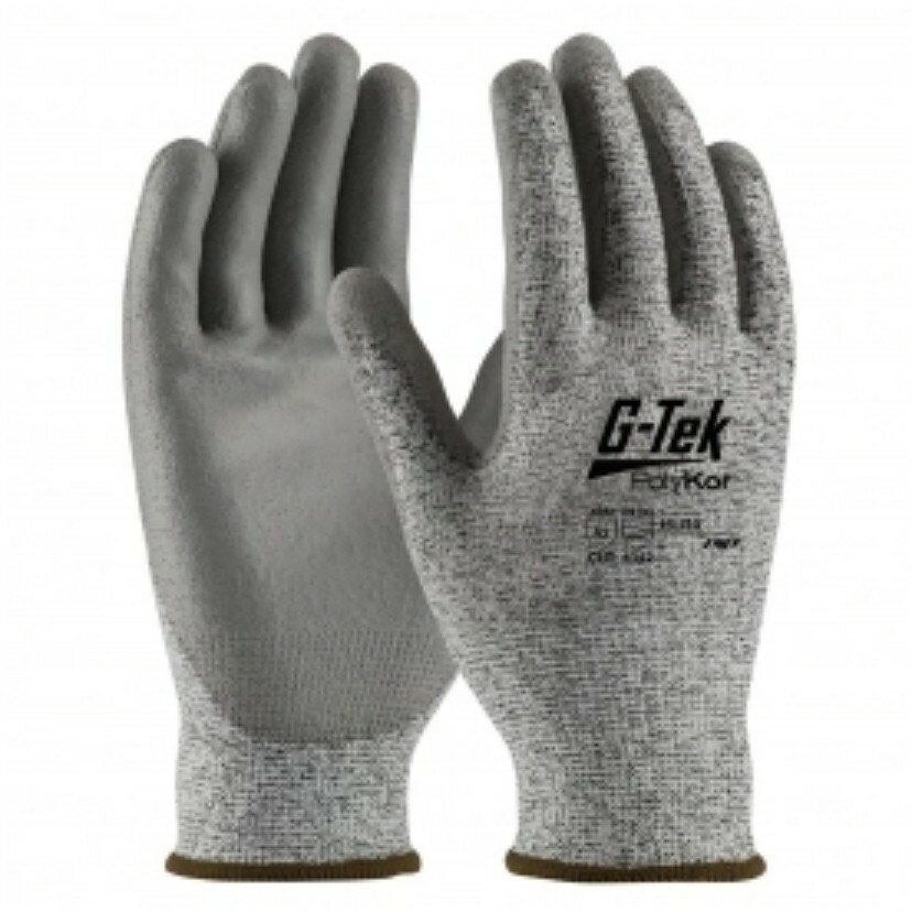 Pip 16-150/M CutResistant Coated Gloves, Cut Level 3,Polyurethane, M, 12Pk
