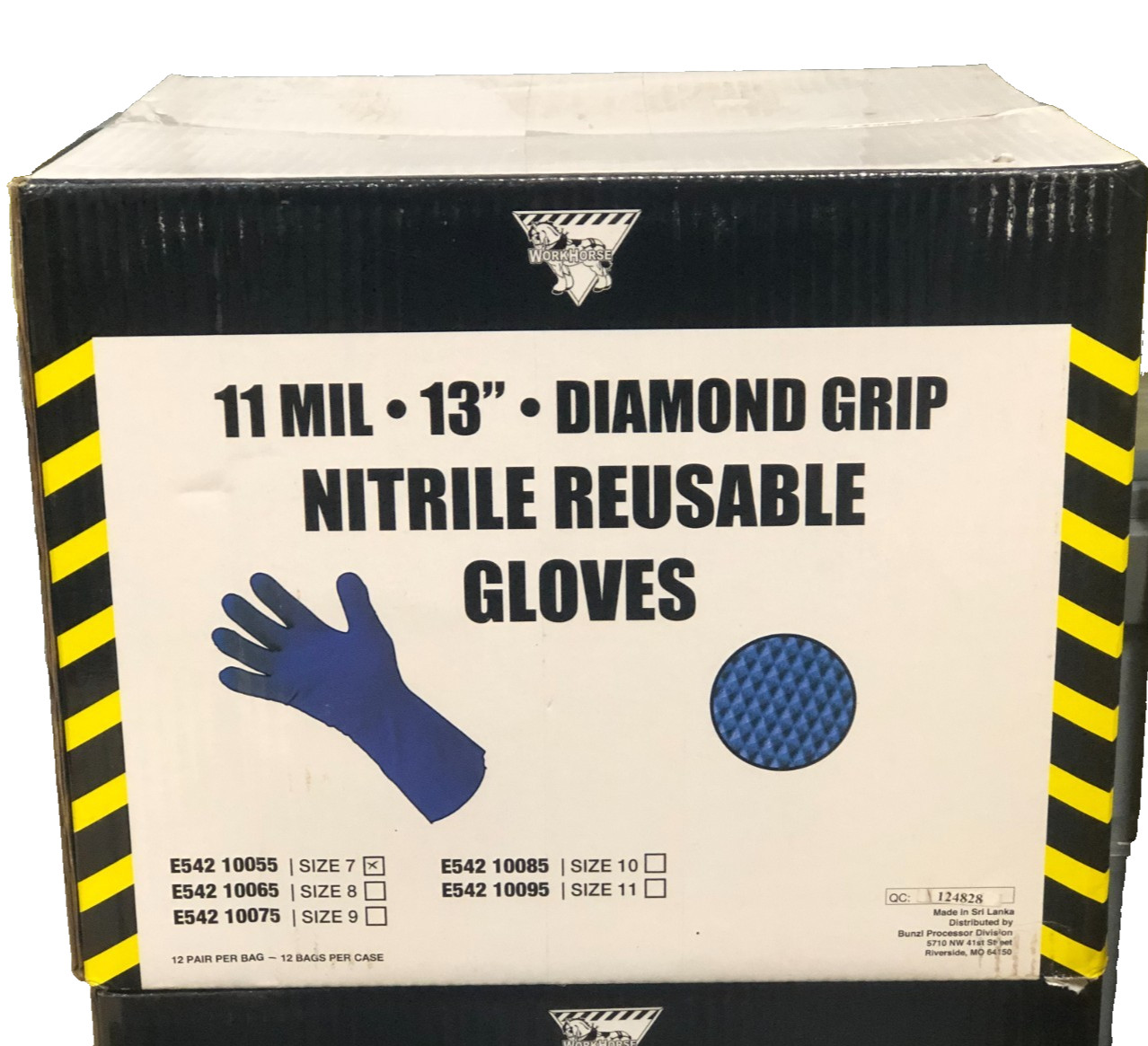 11 Mil Reusable Nitrile Gloves Blue Diamond Grip Size 7 Heavy Duty 144 Pairs NEW