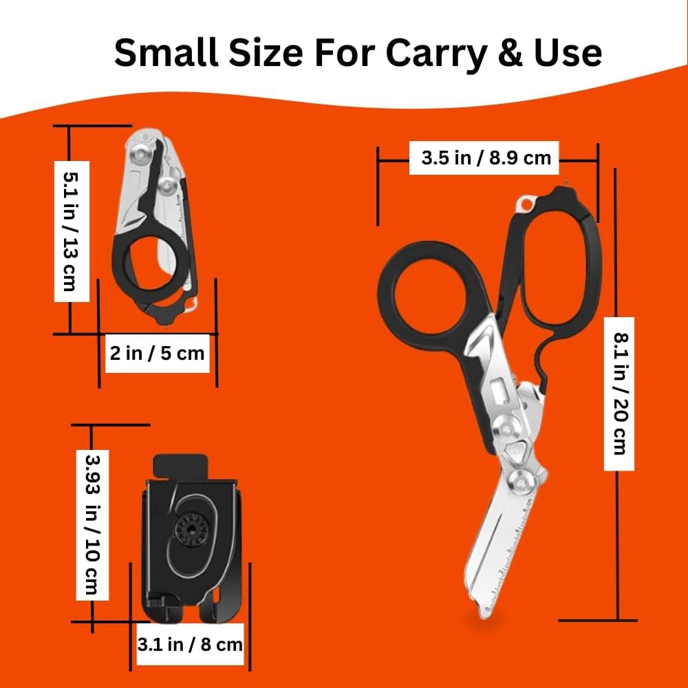 Emergency Trauma Shears Medic Emt Heavy Duty Multi Purpose Shears Black Handle