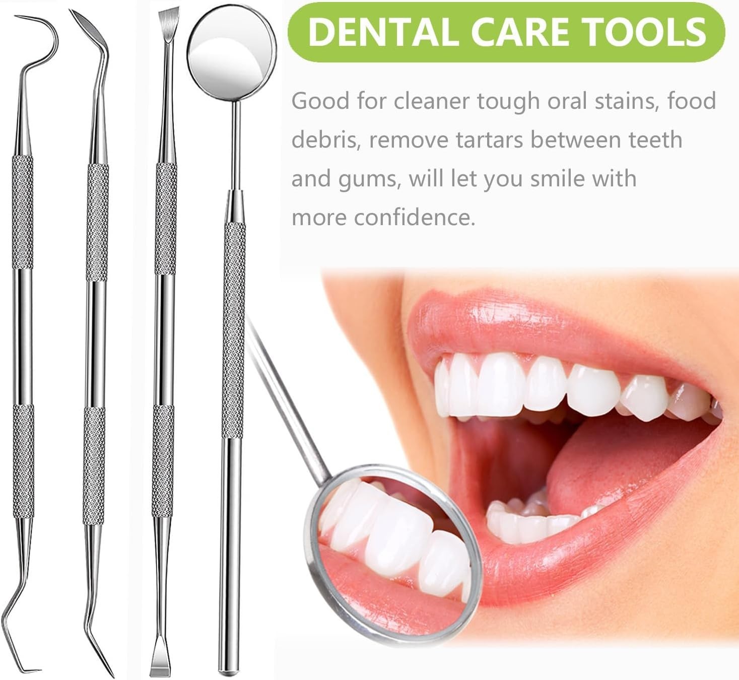 11 Pack Dental Tools Teeth Cleaning Tool Kit, Stainless Steel Tongue Scraper …