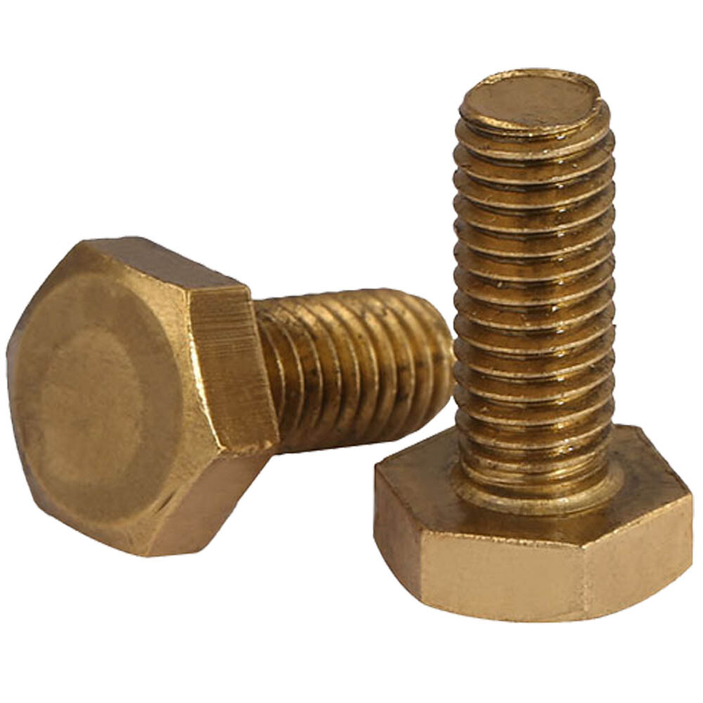 M10 – 1.5 Metric Solid Brass Full Thread Hex Head Bolts External Hexagon Screws