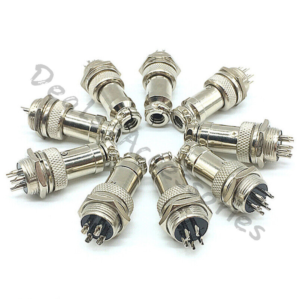 GX16/GX20/GX12 Aviation Plug Male&Female Wire Panel Metal Connector 2/3/4/5/6Pin