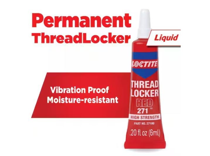 Threadlocker 271 Red Permanent Nut and Bolt Adhesive 0.20 Oz. (Each)