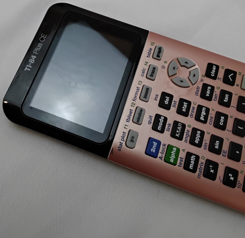 Texas Instruments TI-84 Plus CE Rose Gold Graphing Calculator Working #Z5219