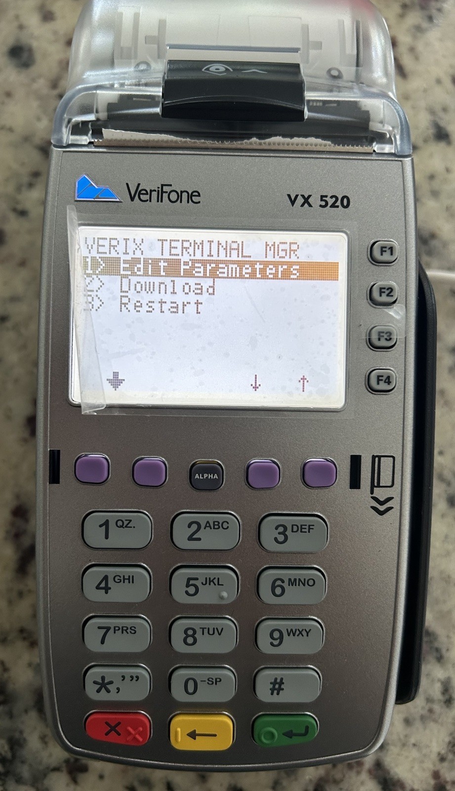 Verifone VX520 VX 520 Credit Card Machine Terminal Reader Tested