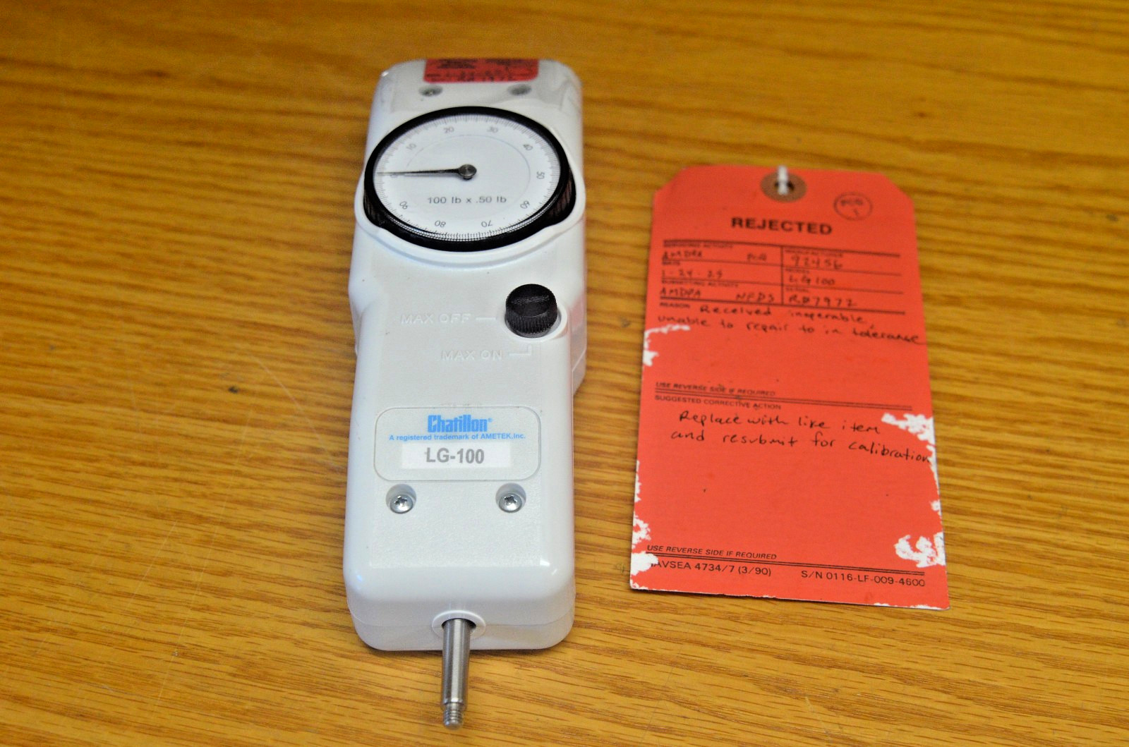 Chatillon LG-100 100 lb x .50 lb (6-F)
