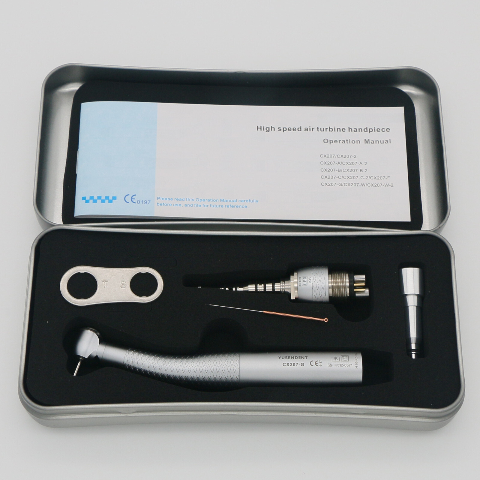 COXO Dental High Speed Fiber Optic LED Handpiece fit KaVo 6 Hole LED Coupler