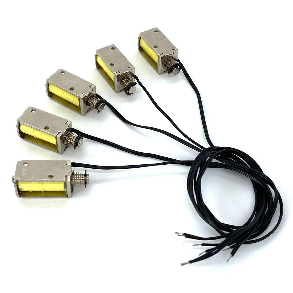 5PCS DC 12V 4Mm Stroke Mini Push Pull Type Solenoid Actuator Micro DC Solenoid