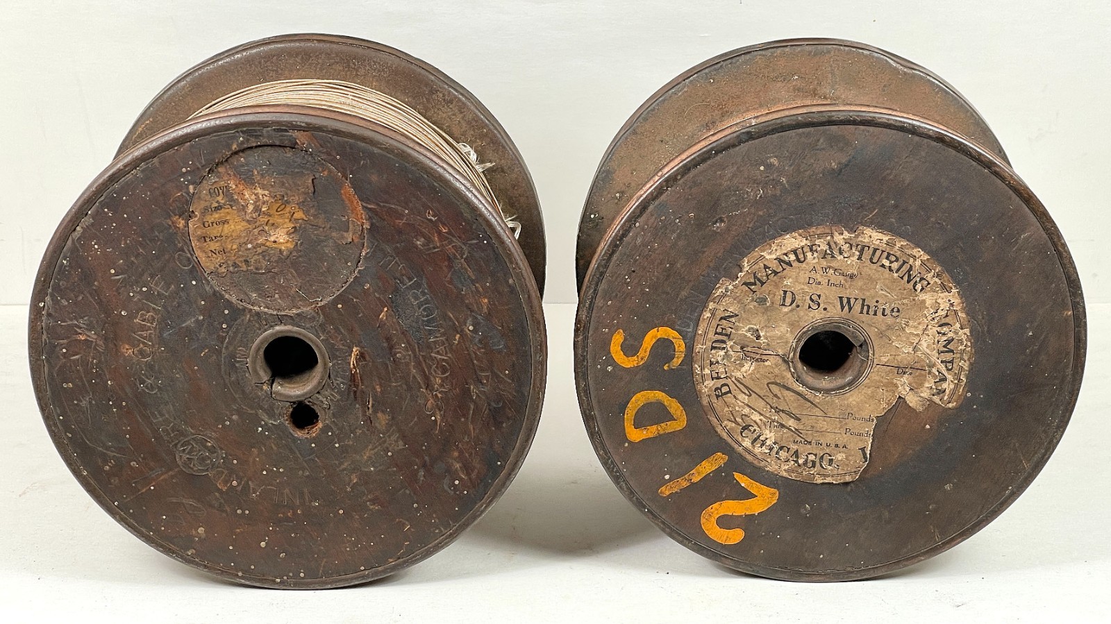 2 spools 20 GA gauge antique silk covered solid copper magnet radio wire 16 lbs