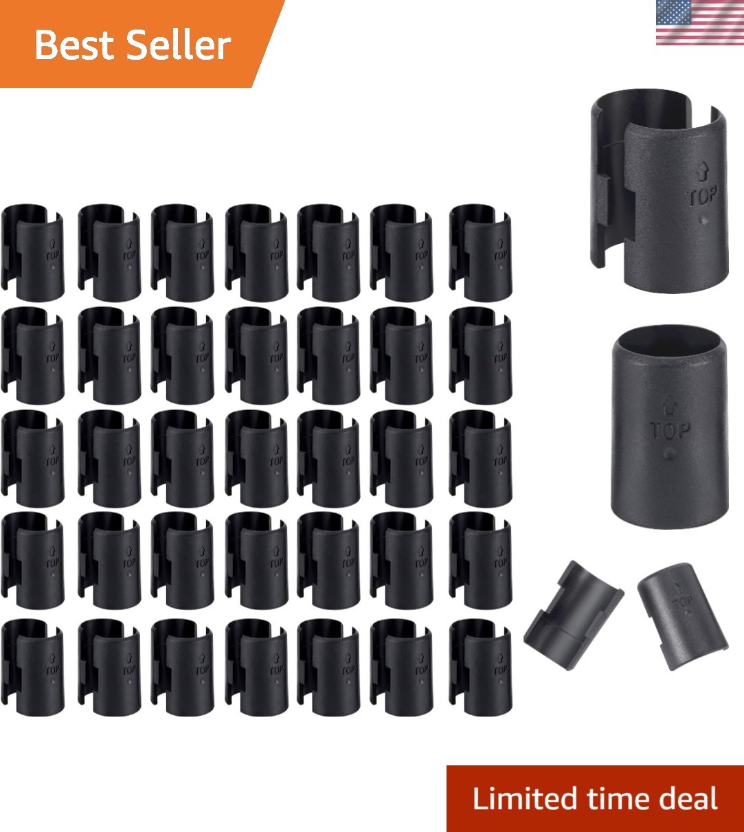 Brand New Wire Shelf Clips 50pack Black Plastic Mounts