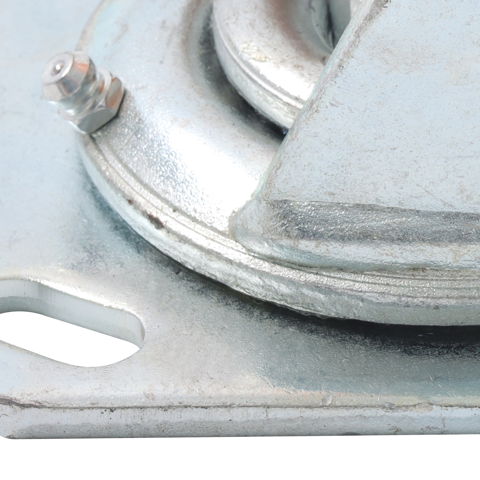 4″ Side Brake Polyurethane Plate Casters, 3200 Pounds, Silver + Qrange, 4 Pieces