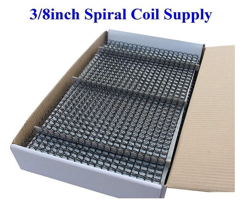 100sheets Wire Coil Supply For Binder Machine 51-60 Pages Note 3/8inch 9.5mm New