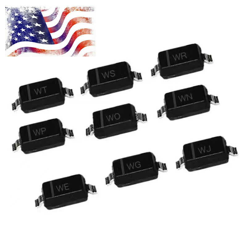10 pcs 1206 SMD Zener Diode Kit 3V-24V 1N4148 SOD-123 US Ship