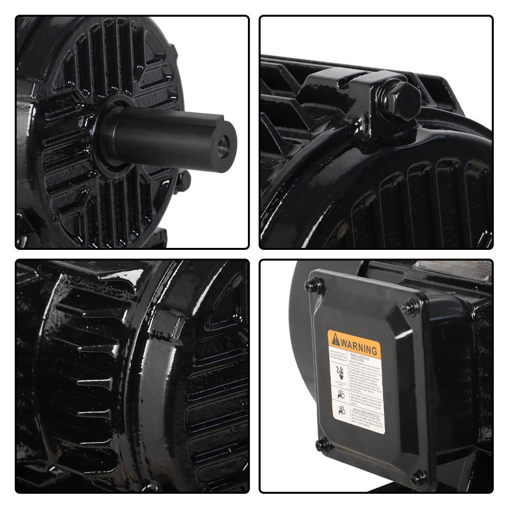 5 HP 3 Phase Electric Motor 1800 RPM 184T Frame TEFC 230/460 Volt Severe Duty