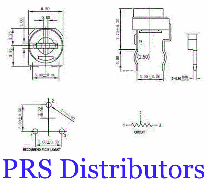 10 Trimmers Potentiometers 100Ω to 1MΩ Adjustable Variable Resistors RM-065