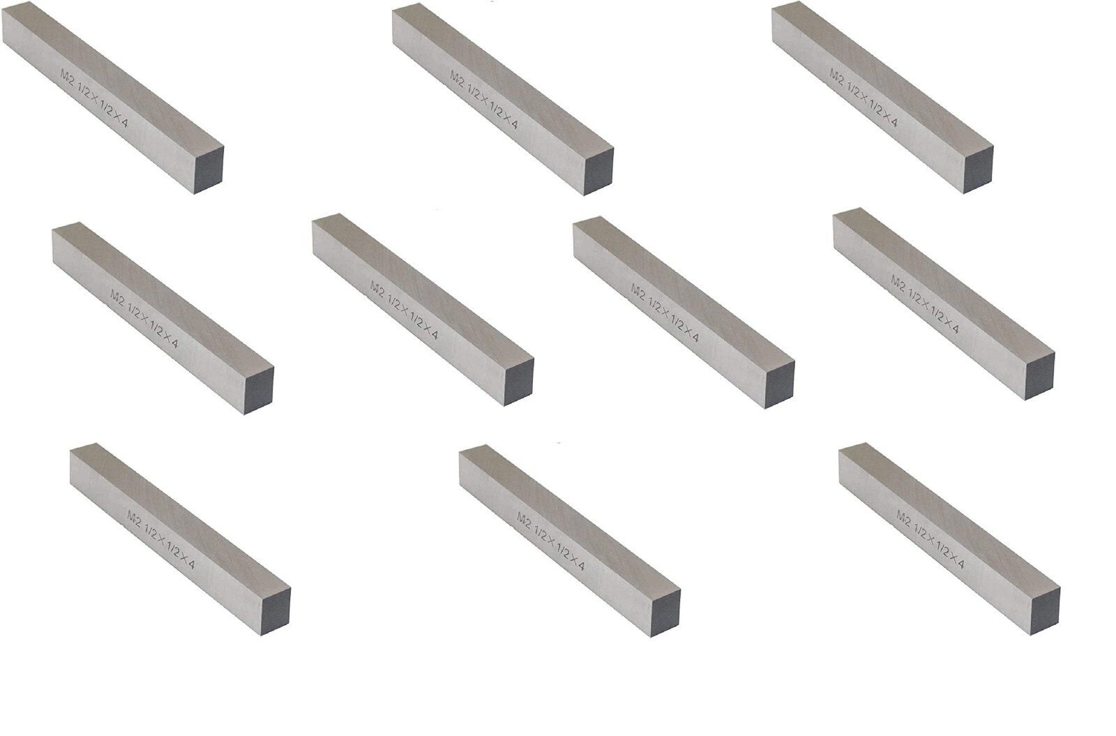 10 PCS 1/2″ X 1/2″ X 4″ M2 HSS TOOL BIT SQUARE LATHE FLY CUTTER MILL BLANK