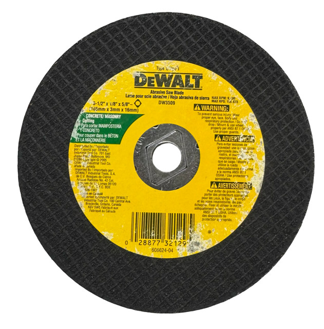 DEWALT 6-1/2″ x 1/8″ x 5/8″ Concrete/Masonry Abrasive Saw Blade