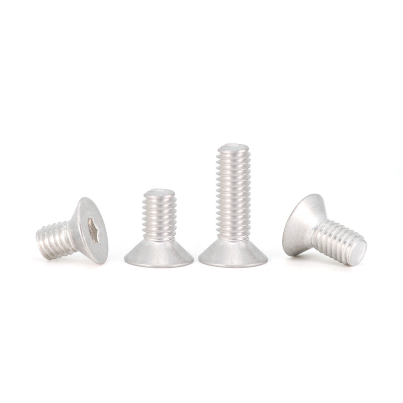 Aluminum 6063 Hex Socket Bolt Countersunk Flat Head Screw M2 M2.5 M3 M4 M5 M6 M8