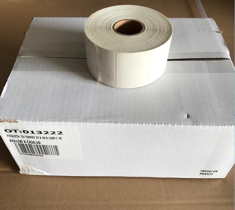 Blank Standard Thermal Label for Torrey LSQ-40L Scale,1Case/20 Roll,750/Roll