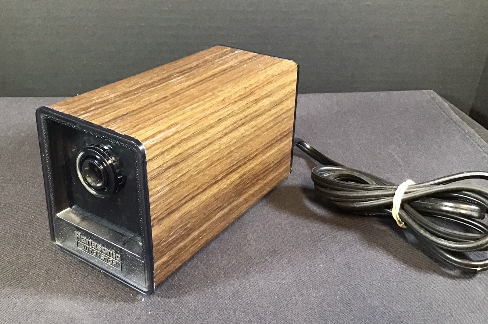 Vintage Panasonic KP-773 Wood Grain Electric Pencil Sharpener Auto Stop- Japan