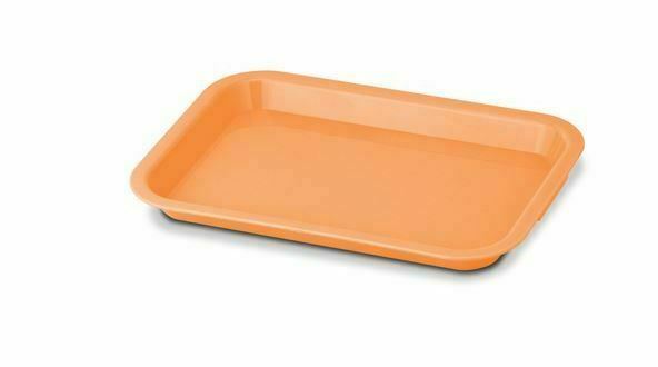 Dental Instrument Flat Setup Trays Size B Neon Tangerine (10 Trays)