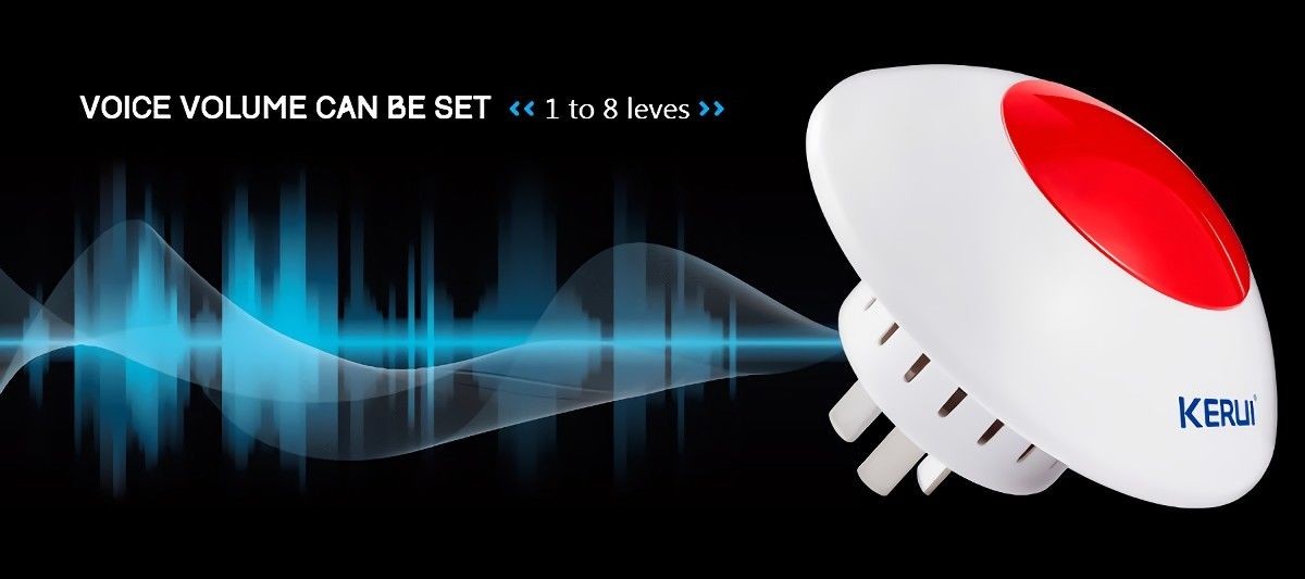 KERUI 110dB Alarm Wireless Flash Strobe Blinking Siren Hore For Security Alarm
