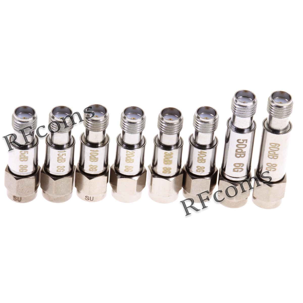 SMA-MF Attenuator Male to Female DC~8GHz 2W 1-60DB 10 20 40DB Coaxial Attenuator