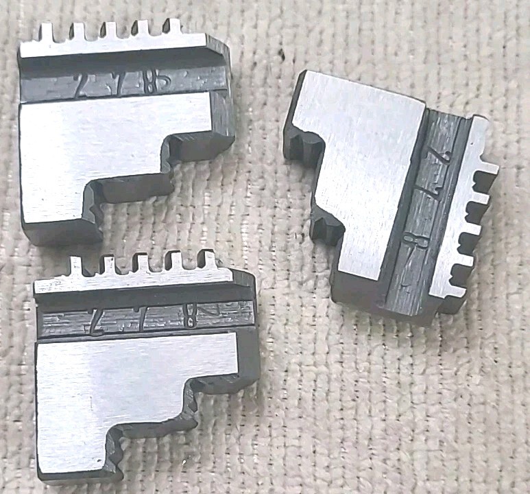 Set of Jaws for 3-Jaw Lathe Chuck Machinist Unknown Manufacturer