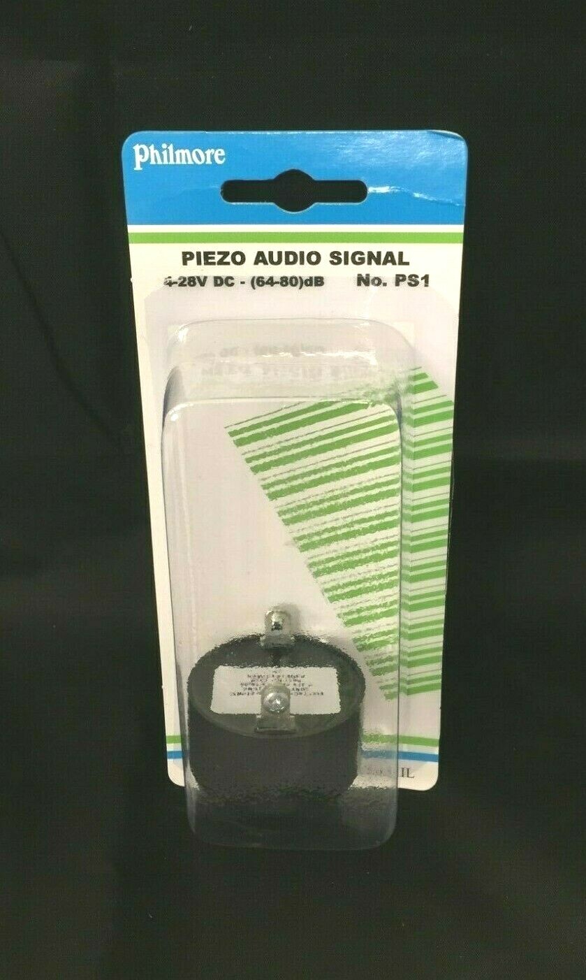 Philmore PS1 Electronic Audio Buzzer 4-28VDC 3-14mA 1.125″ dia 64-80DB Cont.